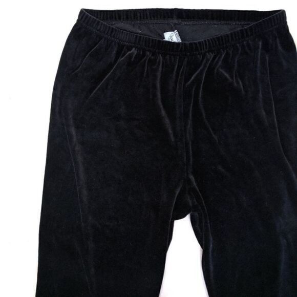Diane Von Furstenberg Vintage 80s Black Velour Joggers - Picture 3 of 7